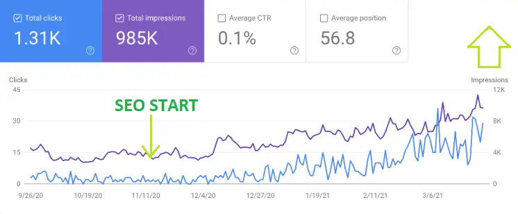 Google Dashboard, SEO Domain Statistics